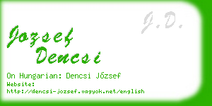 jozsef dencsi business card